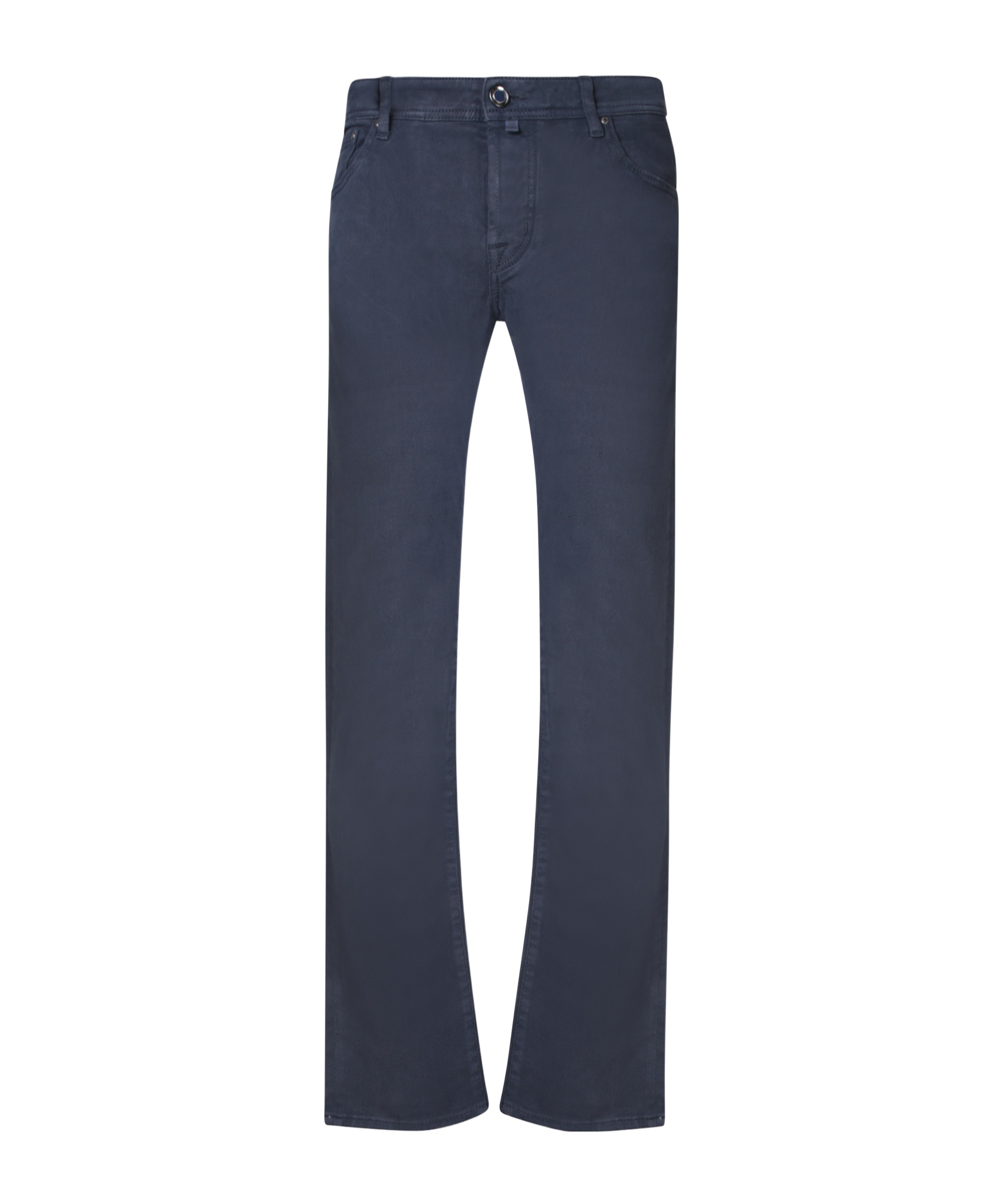 Jacob Cohen Logo Patch Straight-leg Trousers In Blue