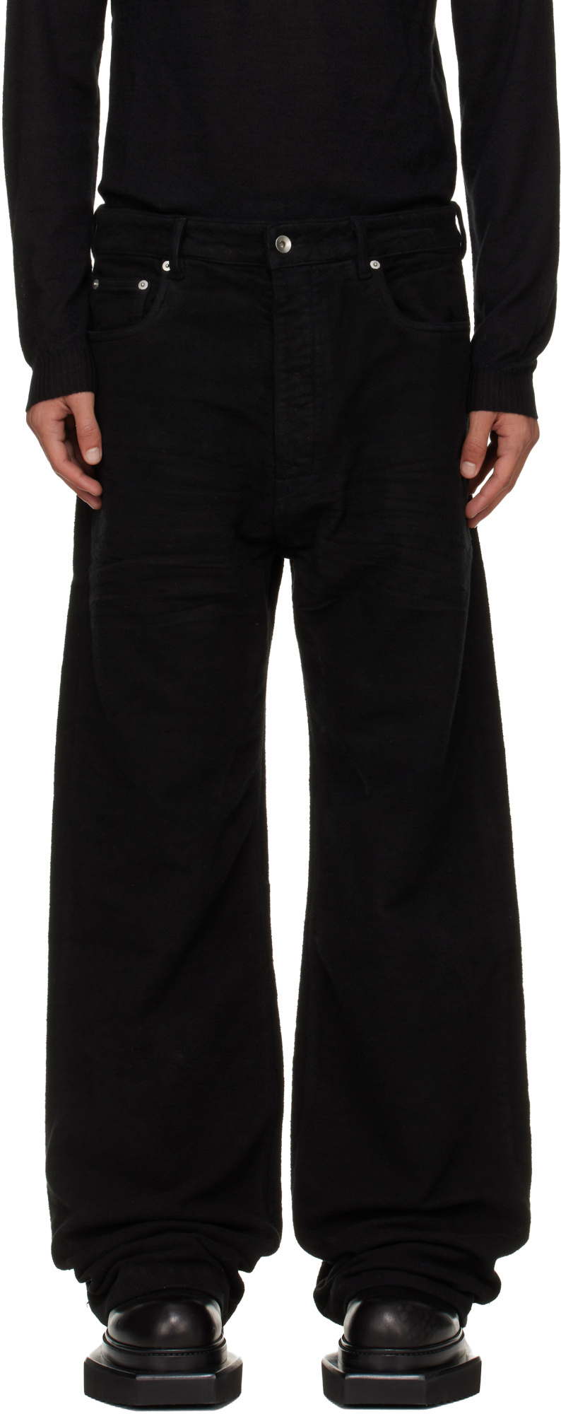 Rick Owens Drkshdw Belt Loop Jeans In Black