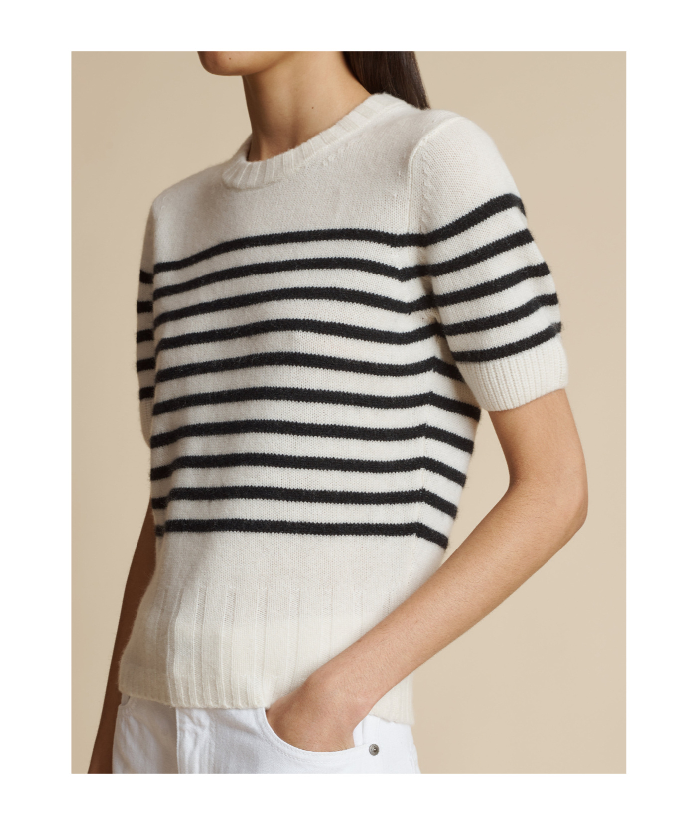 Khaite Luphia Striped Jumper In White