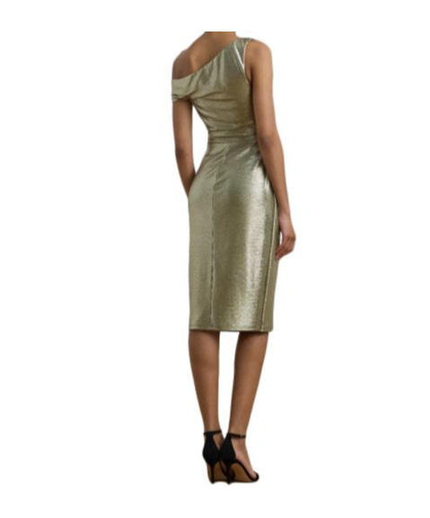 Shop Ralph Lauren One Shoulder Midi Dress