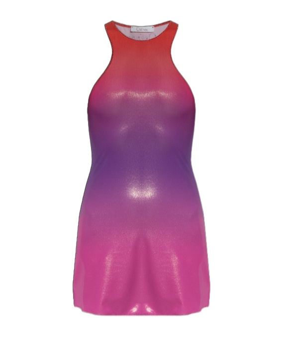 Oseree Gradient Shimmer Mini Dress