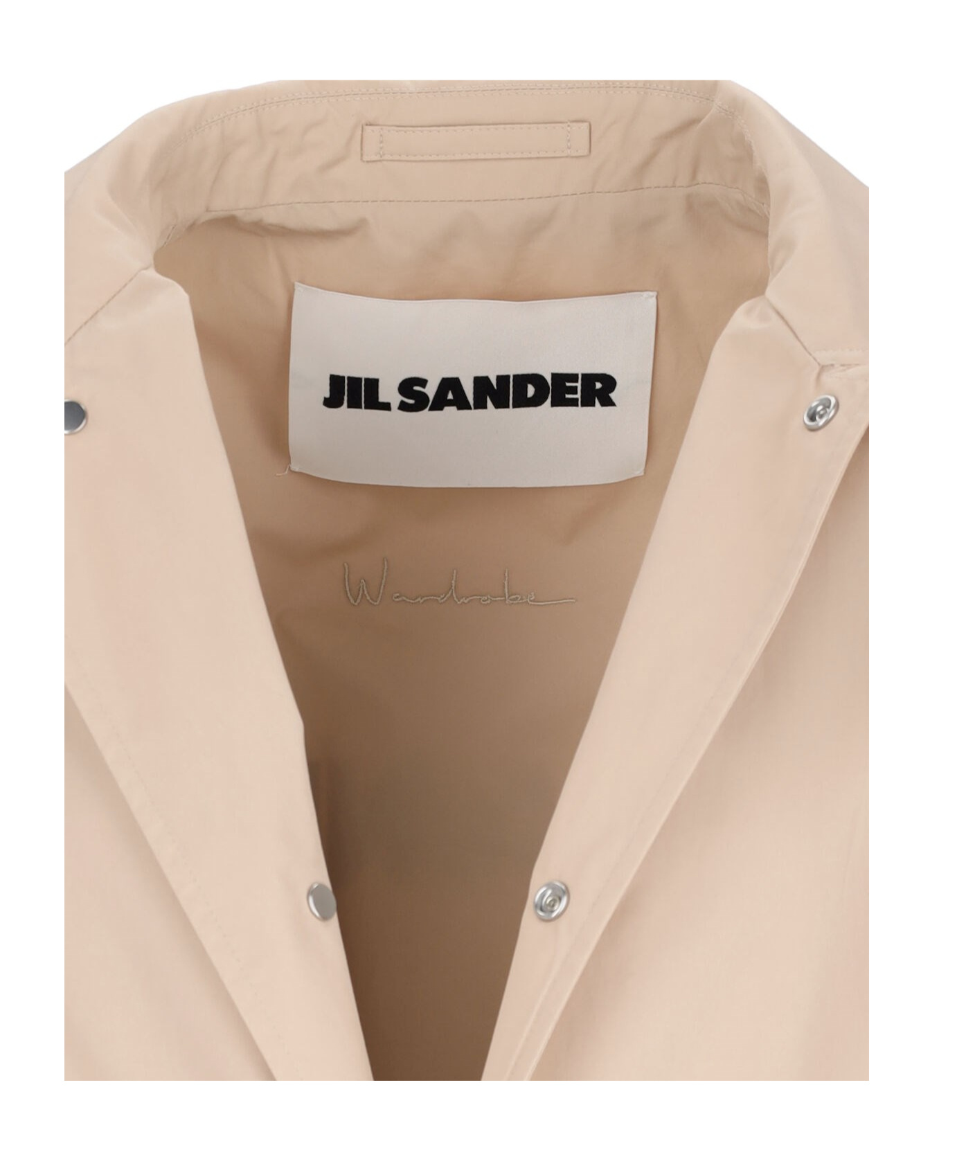Jil Sander Logo-print Coat In Nude
