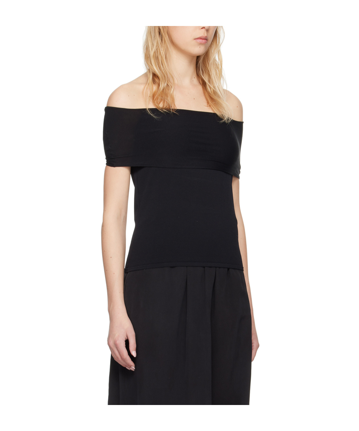 Quira Ssense Exclusive Black Off Shoulder Top In Black