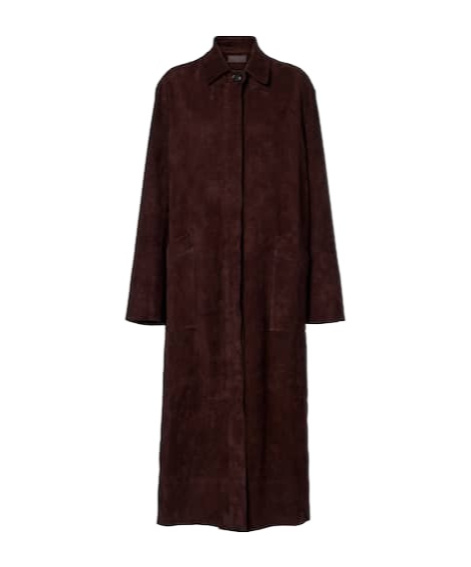 Stouls Suede Coat In Black