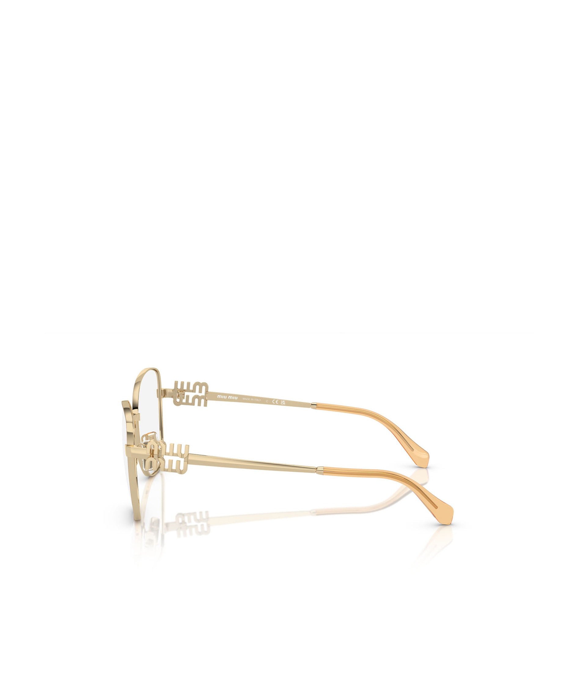 Miu Miu Logo Flat Mirror In Nude