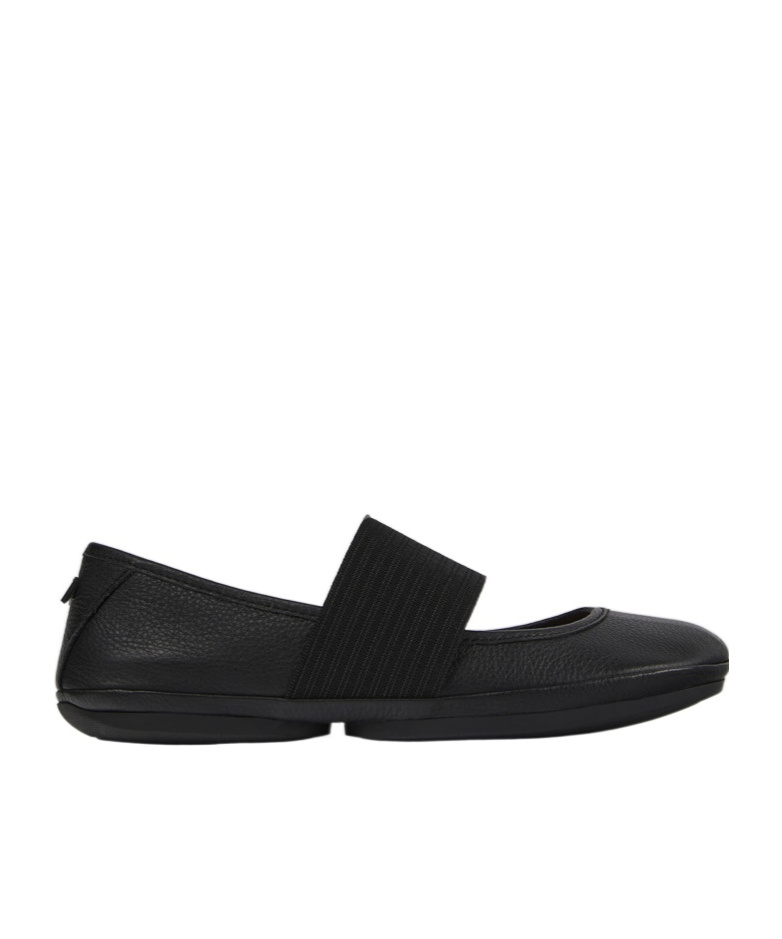 Camper Right Nina Leather Ballerina Flat In Black