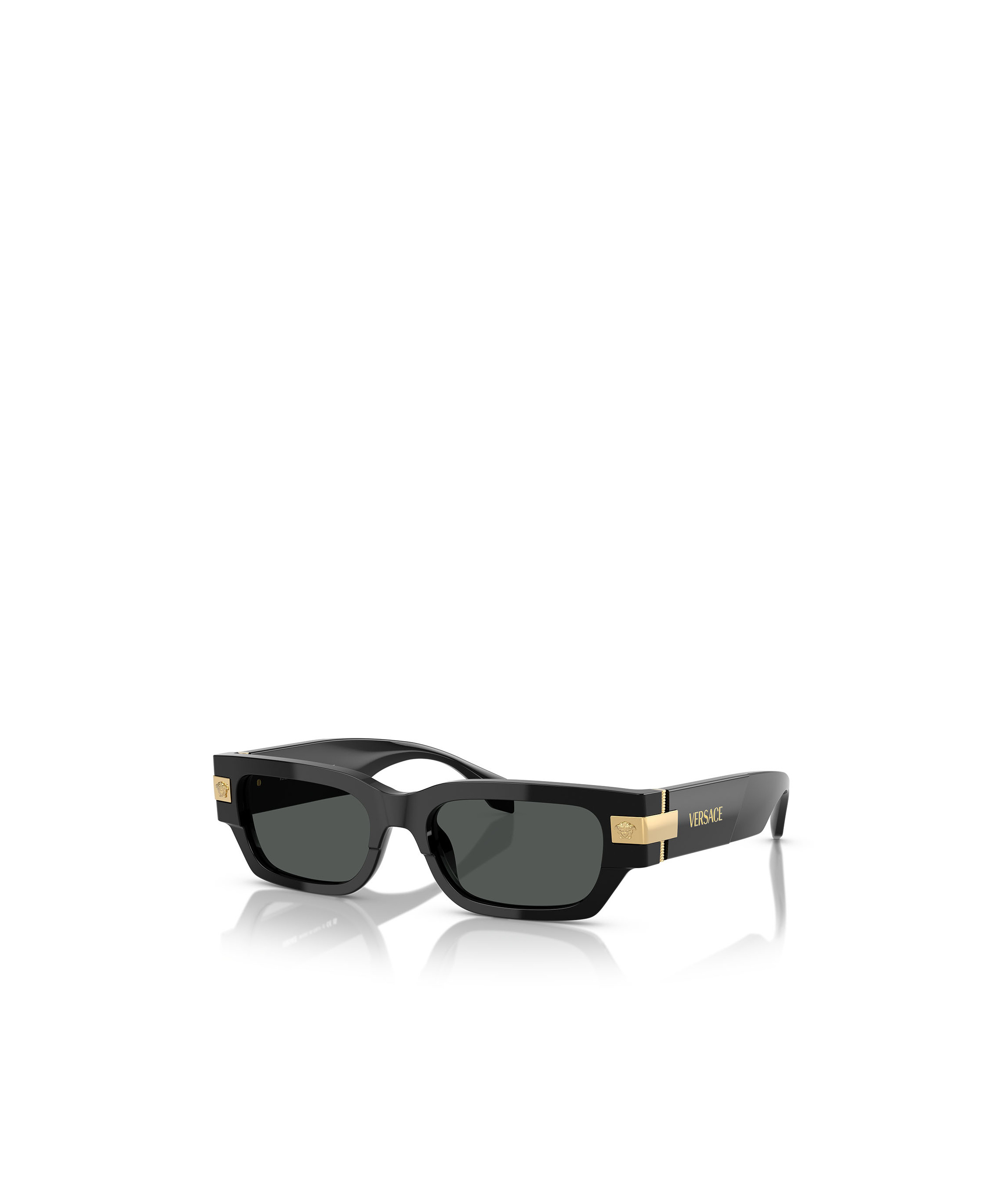 Versace Classic Rectangle-frame Sunglasses In Black