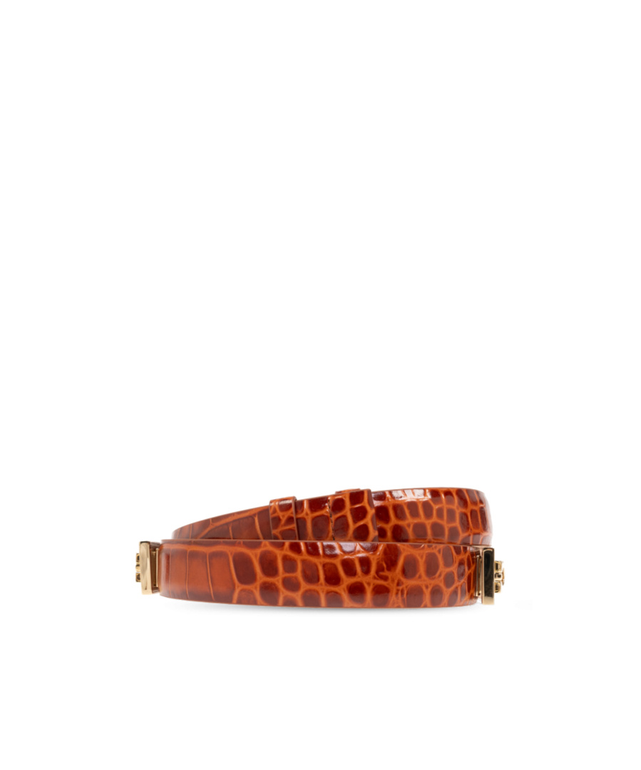 Shop Ferragamo Logo Belt In Brown
