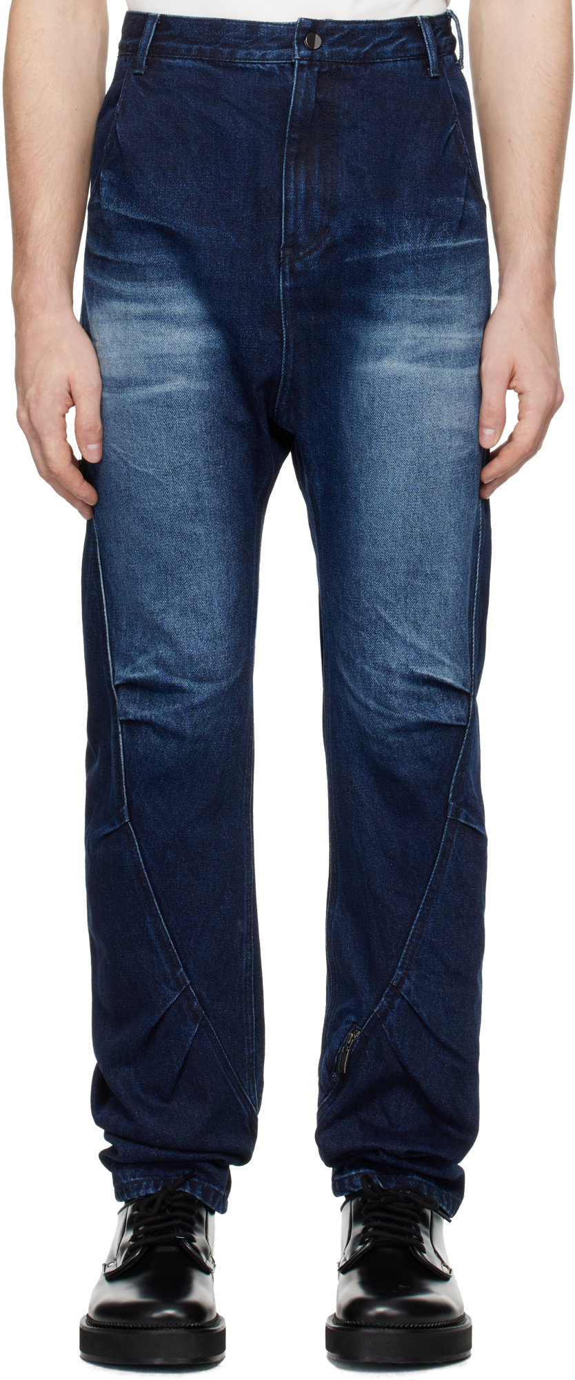 Ader Error Belt-loop Jeans In Blue