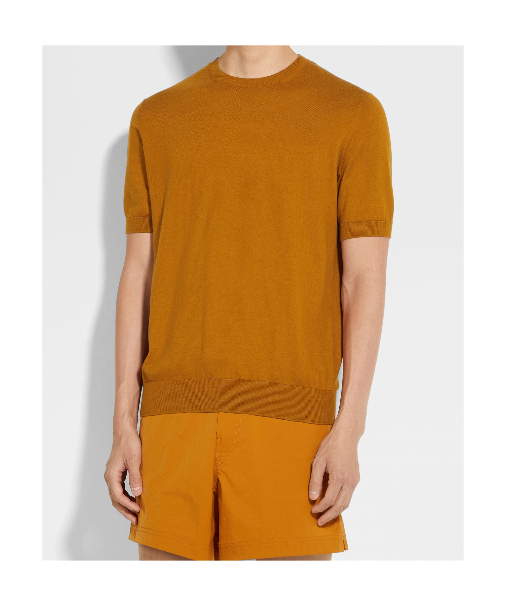 Shop Zegna Cotton T-shirt In Orange