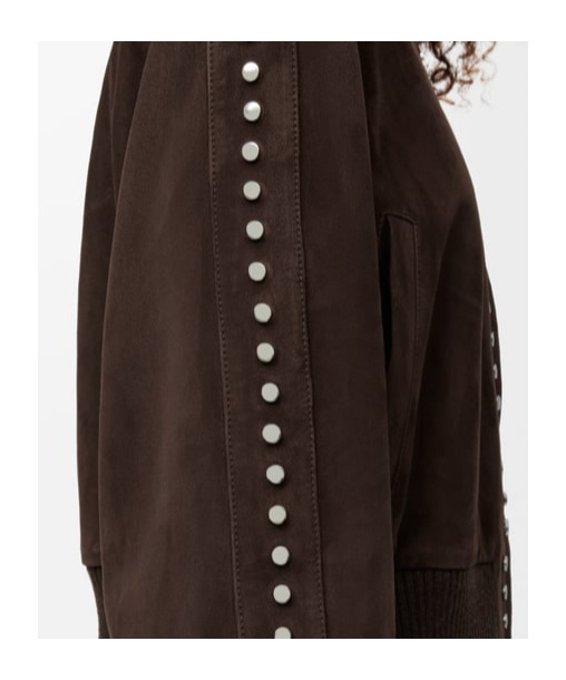 Loewe Bomber Jacket In Suede Lambskin In Brown