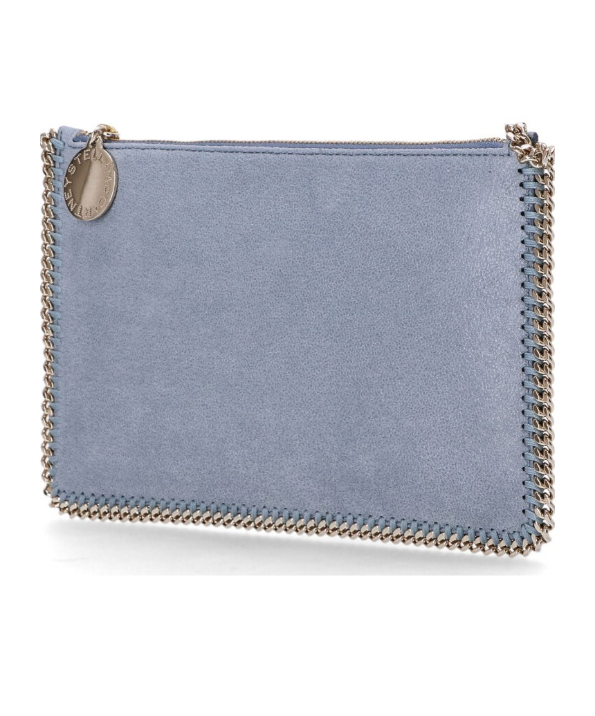 Stella Mccartney Falabella Chain Clutch Bag In Gray