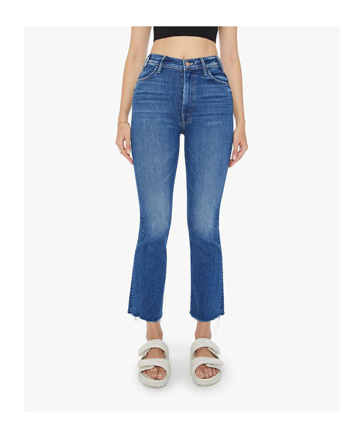 Mother Jeans Mit Schlag Hustler In Blue