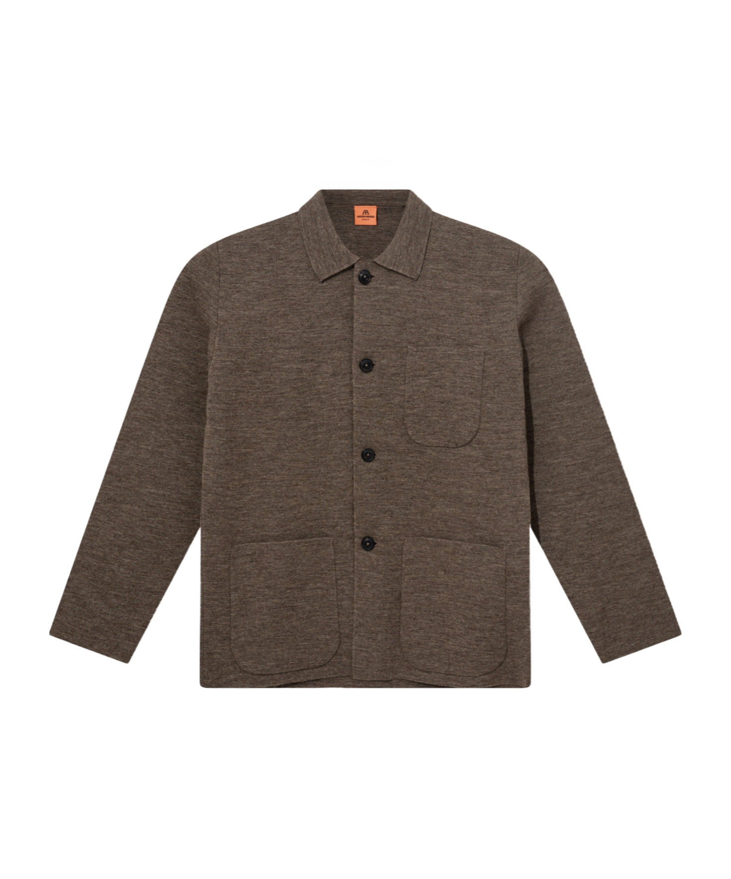 Andersen-andersen Lapel Long-sleeved Sweater In Brown