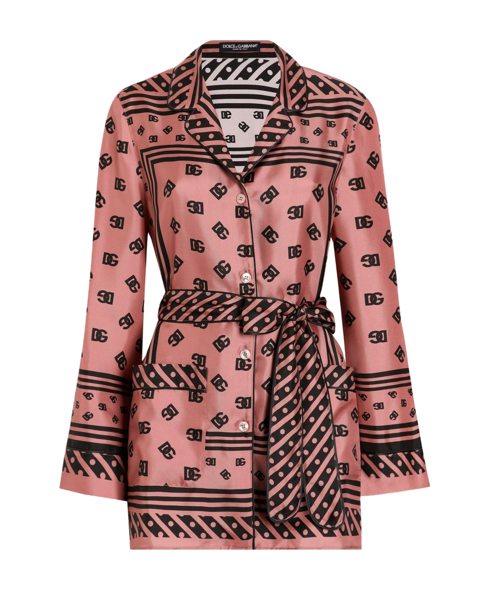 Dolce & Gabbana Printed Shirt In Pink
