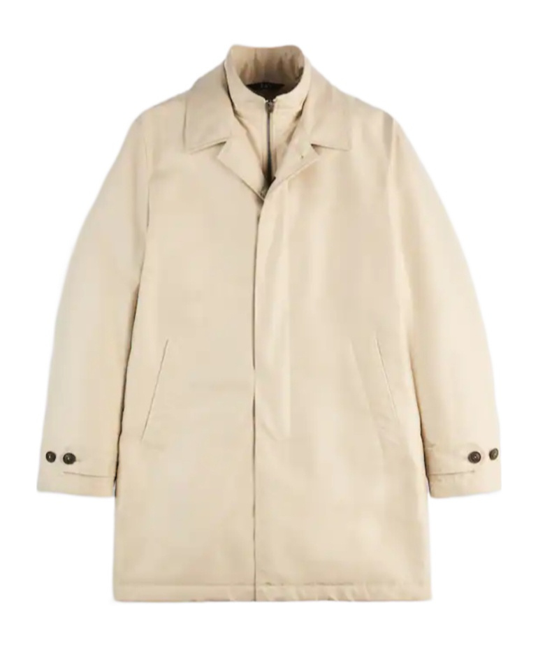 Fay High-neck Zip-fastening Jacket In Brown