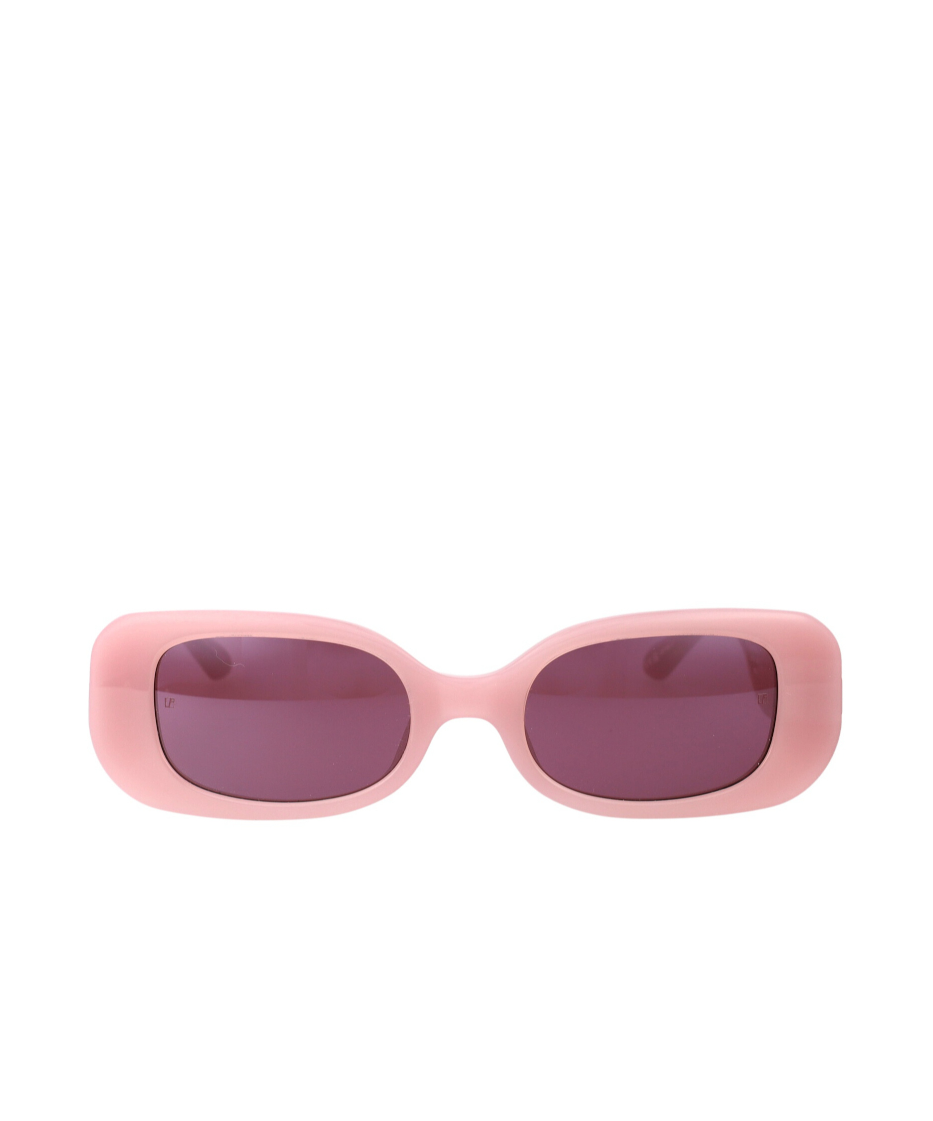 Linda Farrow Rectangular Frame Sunglasses In Pink