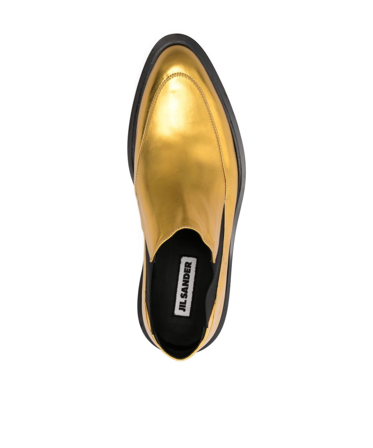 Jil Sander Lamé Ankle Boots In Black
