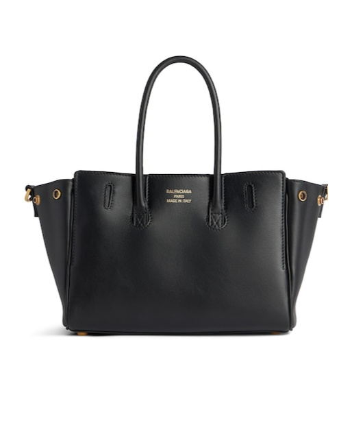 Balenciaga Mini Leather Bel Air Carry All Tote Bag In Black