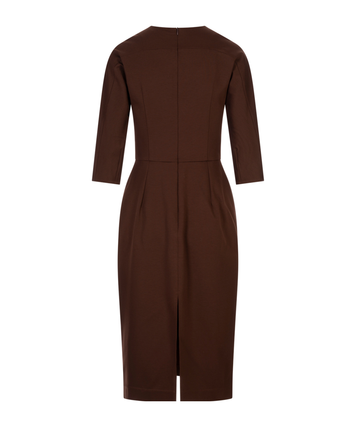Fabiana Filippi Fitted Midi Dress With Stylish Cutouts In Brown