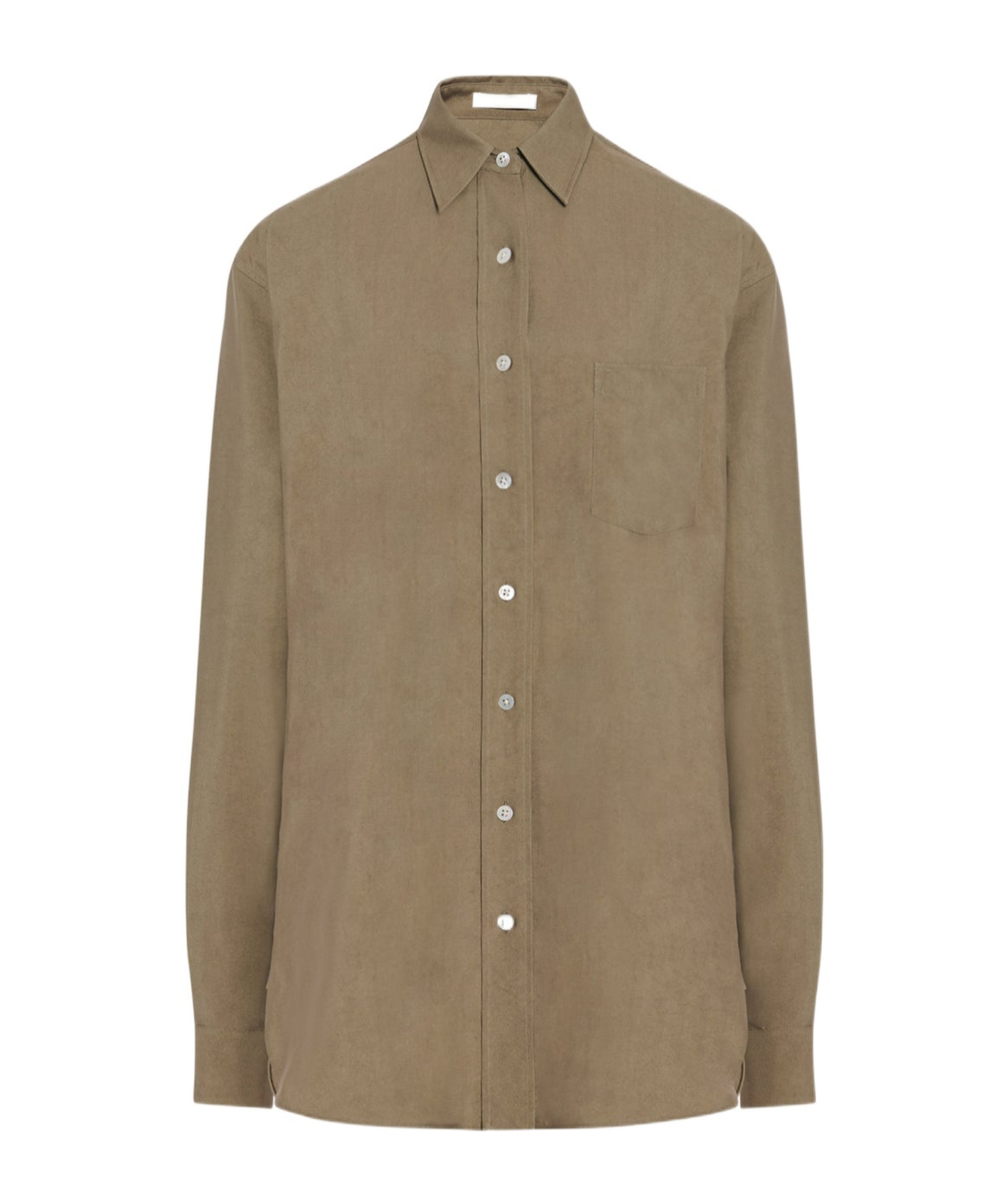 The Row Silk Shirt In Gray