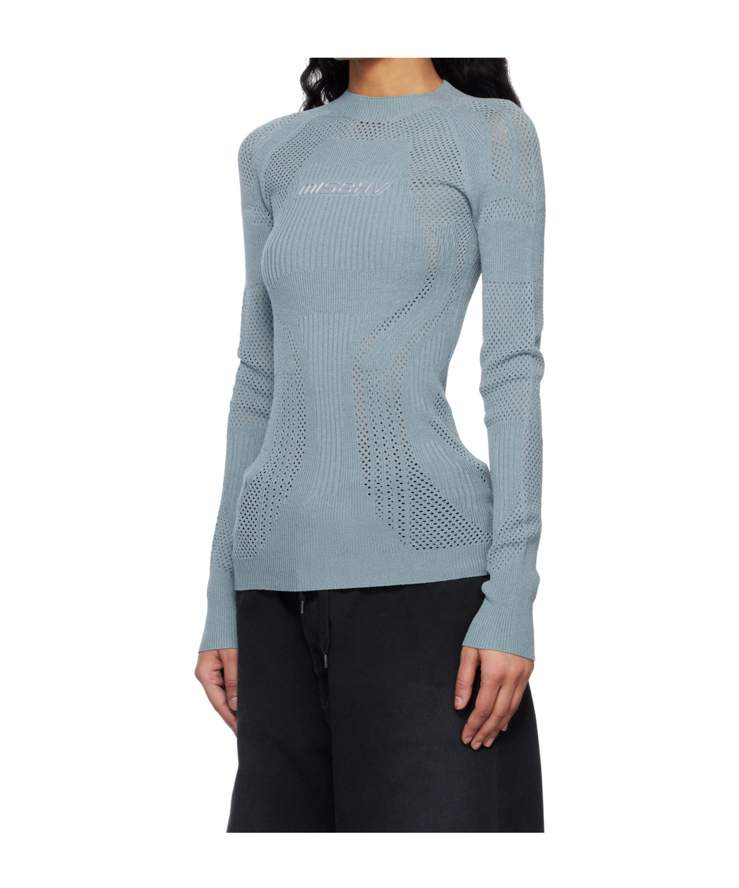 Misbhv Blue Future Sport Longsleeve Top In Gray