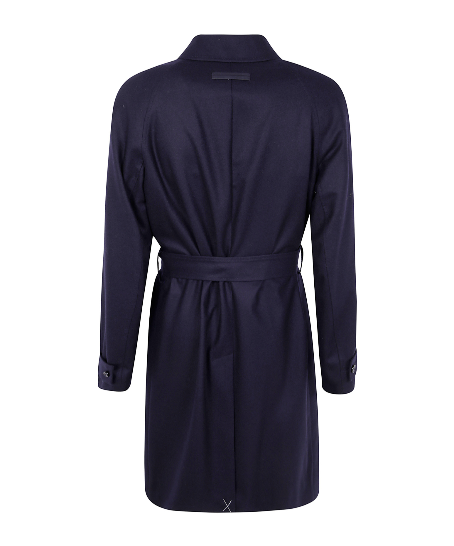 Zegna Wool Overcoat With Belted Waist And Pockets In Animal Print
