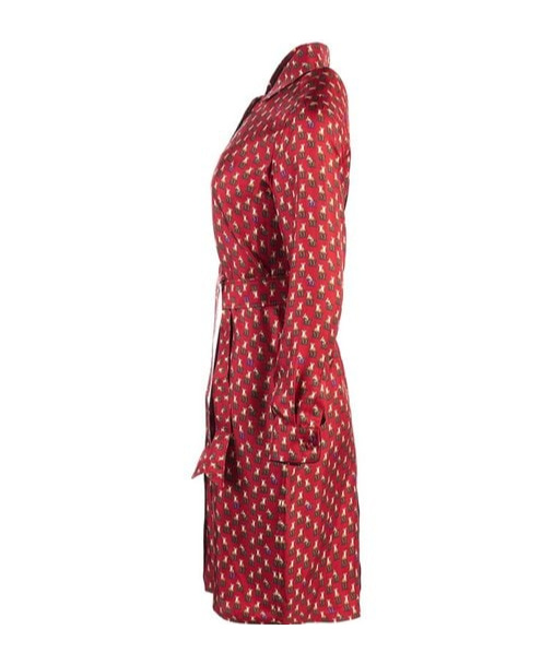Max Mara Long-sleeved Dress In Red
