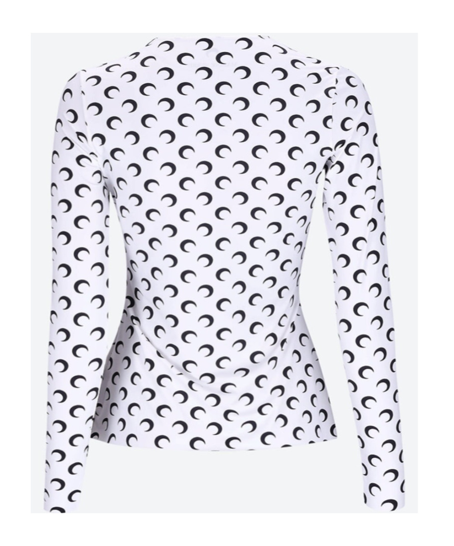 Marine Serre All-over Moon Printed Top In White