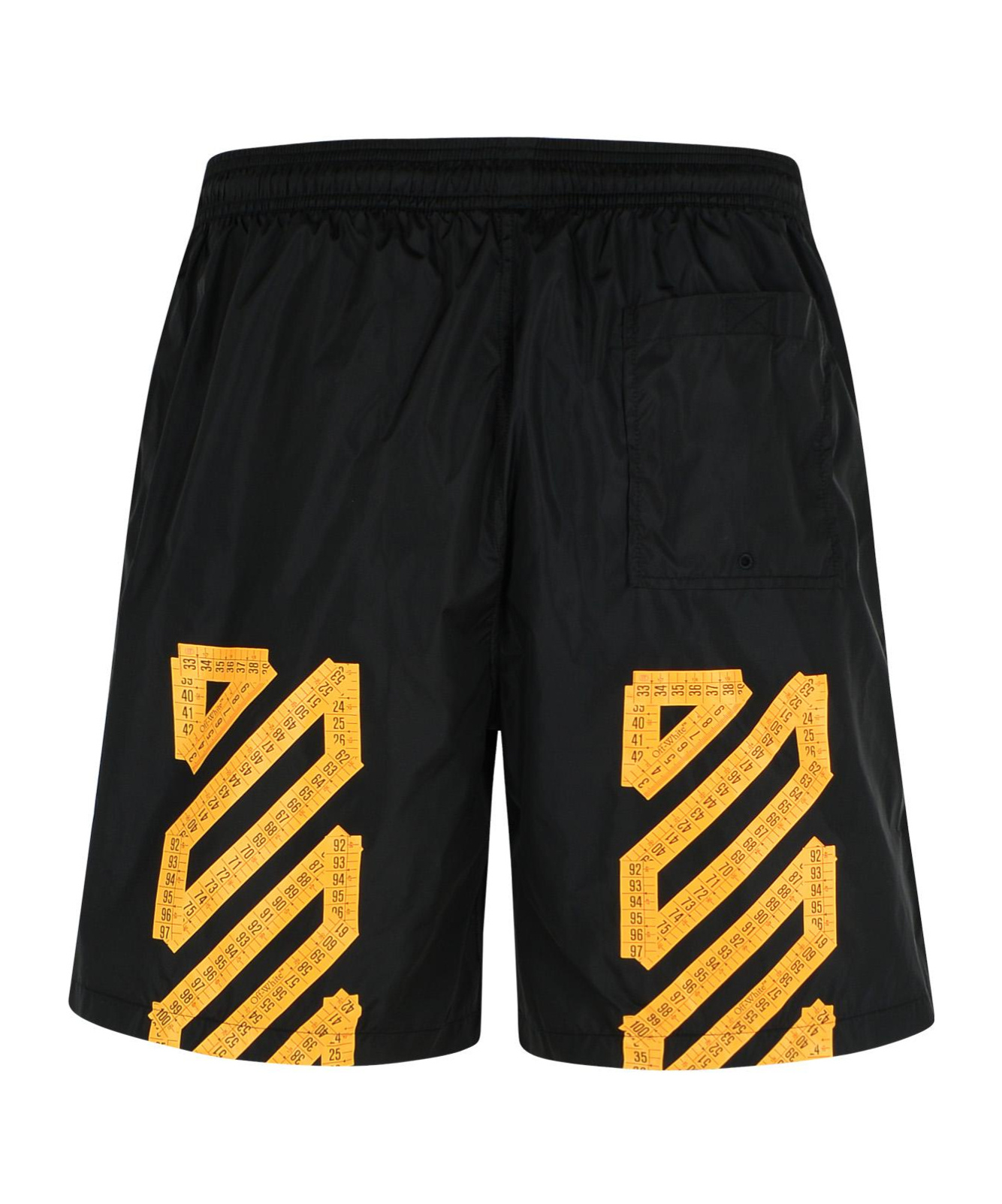 Off-white Elastic Waist Shorts In Black