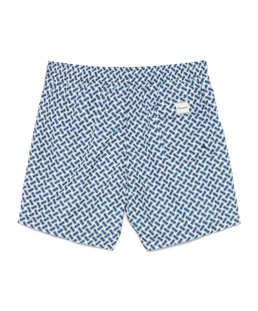 Drumohr Elastic Waist Swim Trunks In Blue