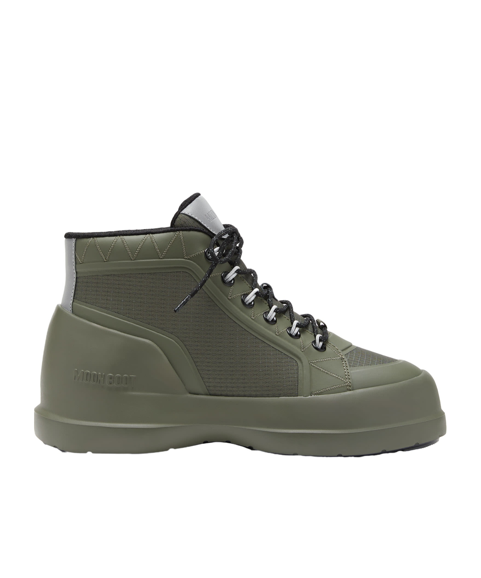 Moon Boot Luna Trek Mid Khaki Nylon Boots In Khaki