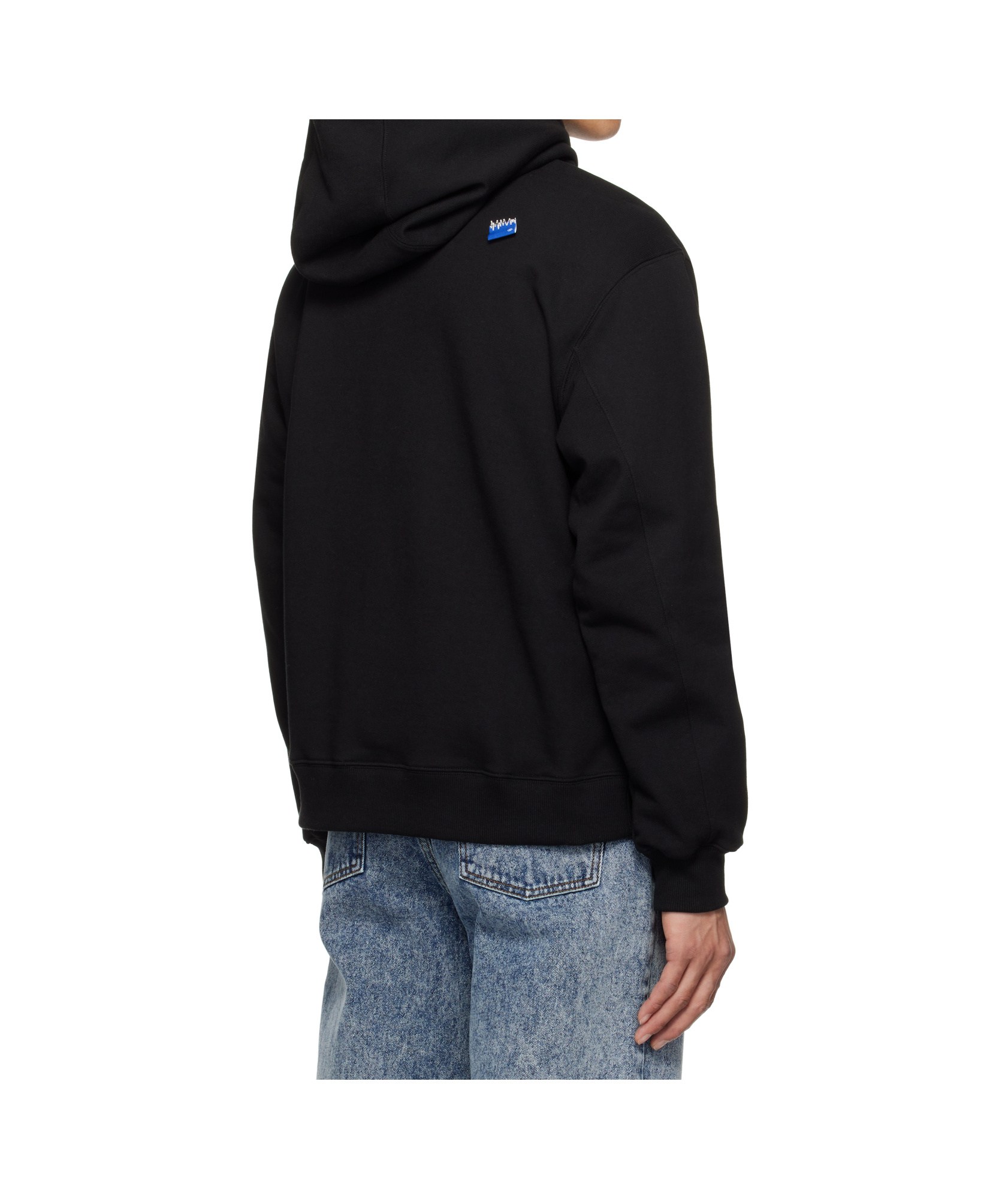 Shop Ader Error Long Sleeve Hooded Sweatshirt In Black
