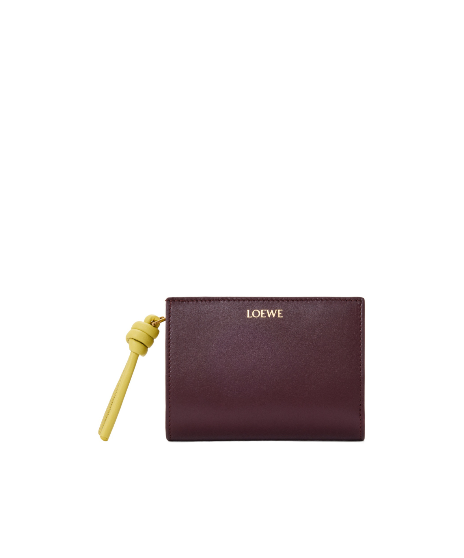 Loewe Knot Compact Wallet In Gray