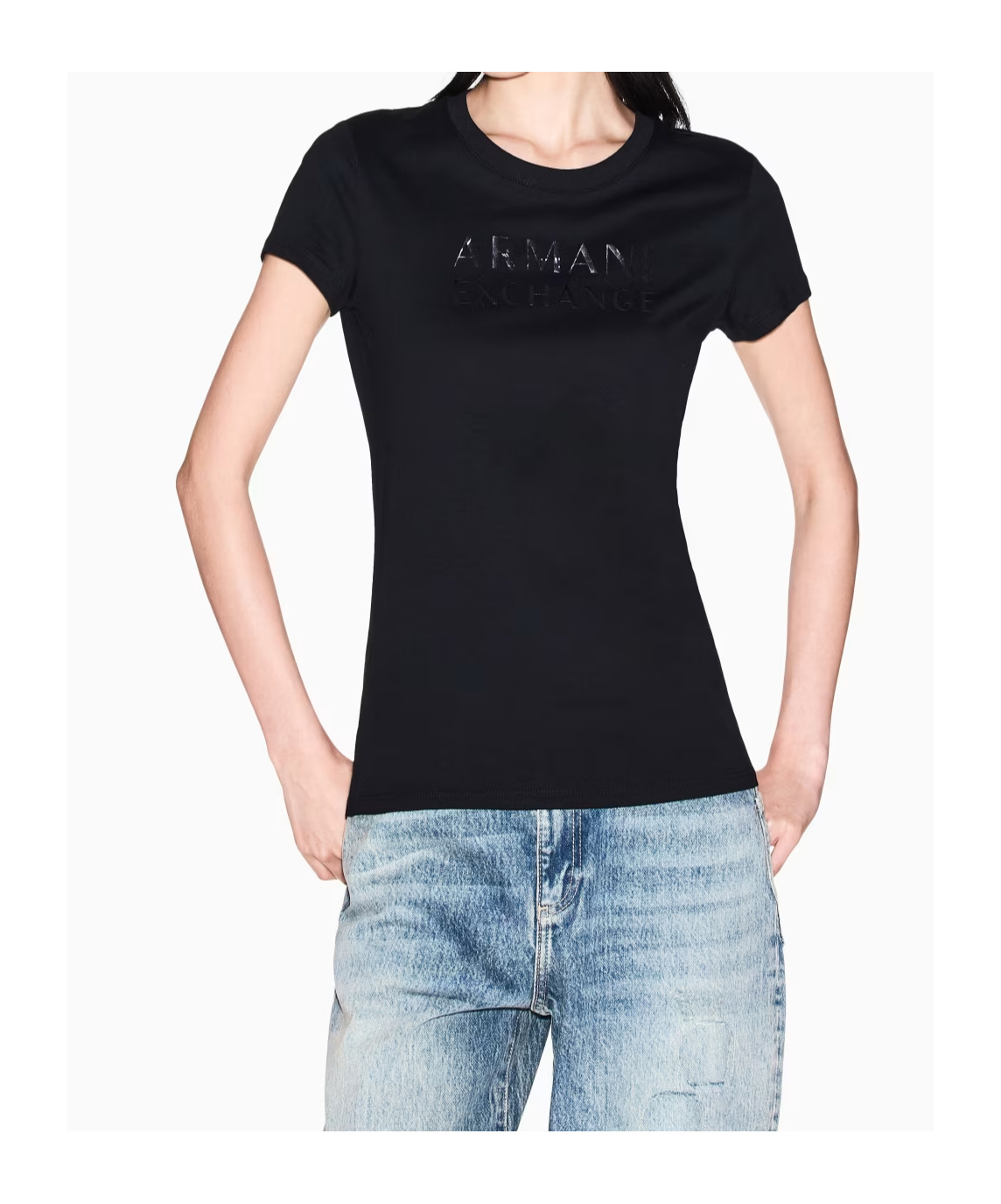Armani Exchange Short Sleeve T-shirt In Black