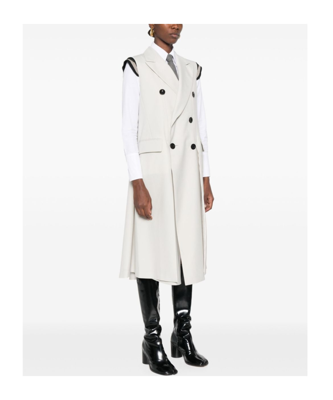 SACAI SLEEVELESS COAT