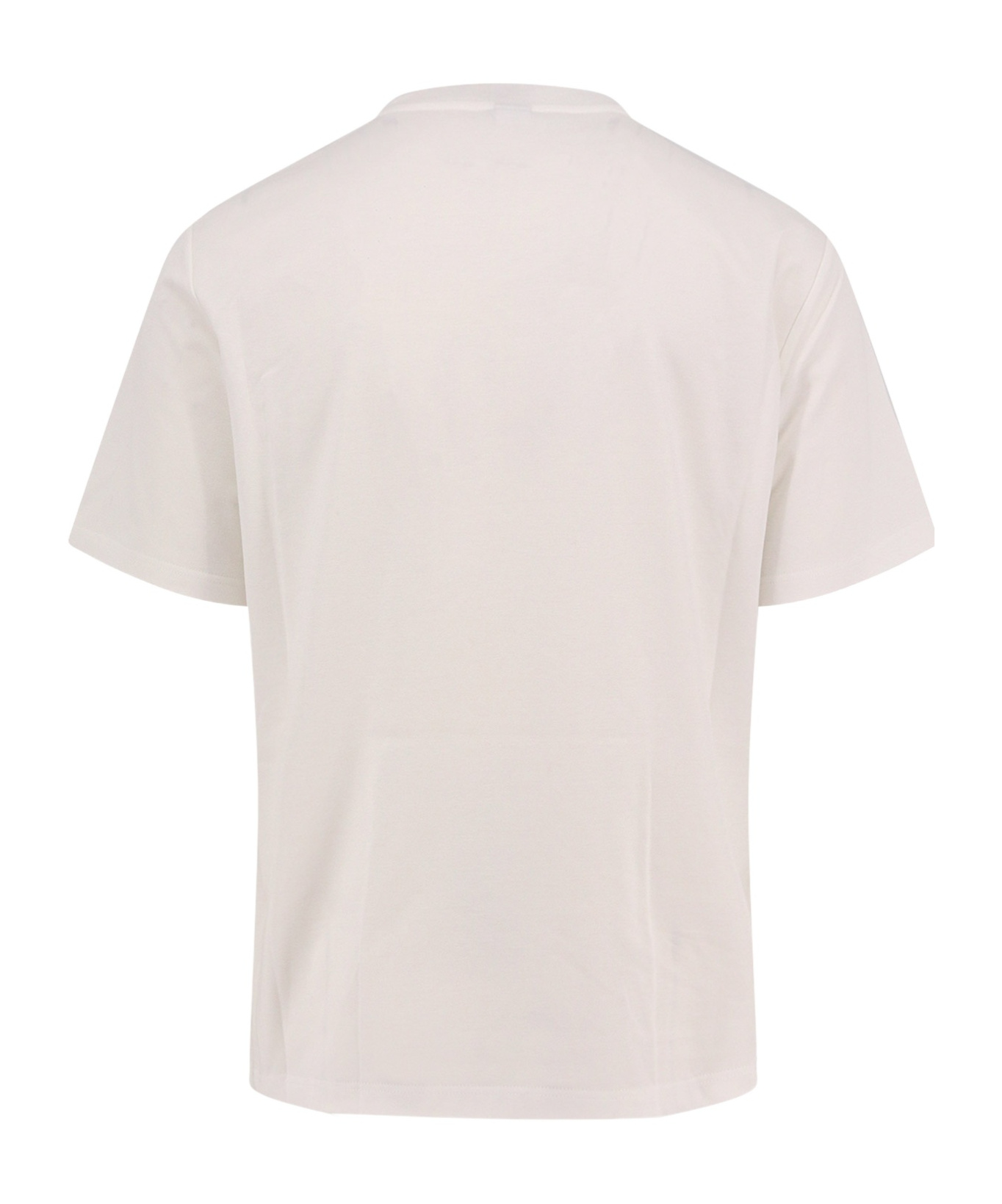 Berluti Leather-trim Crewneck T-shirt In White