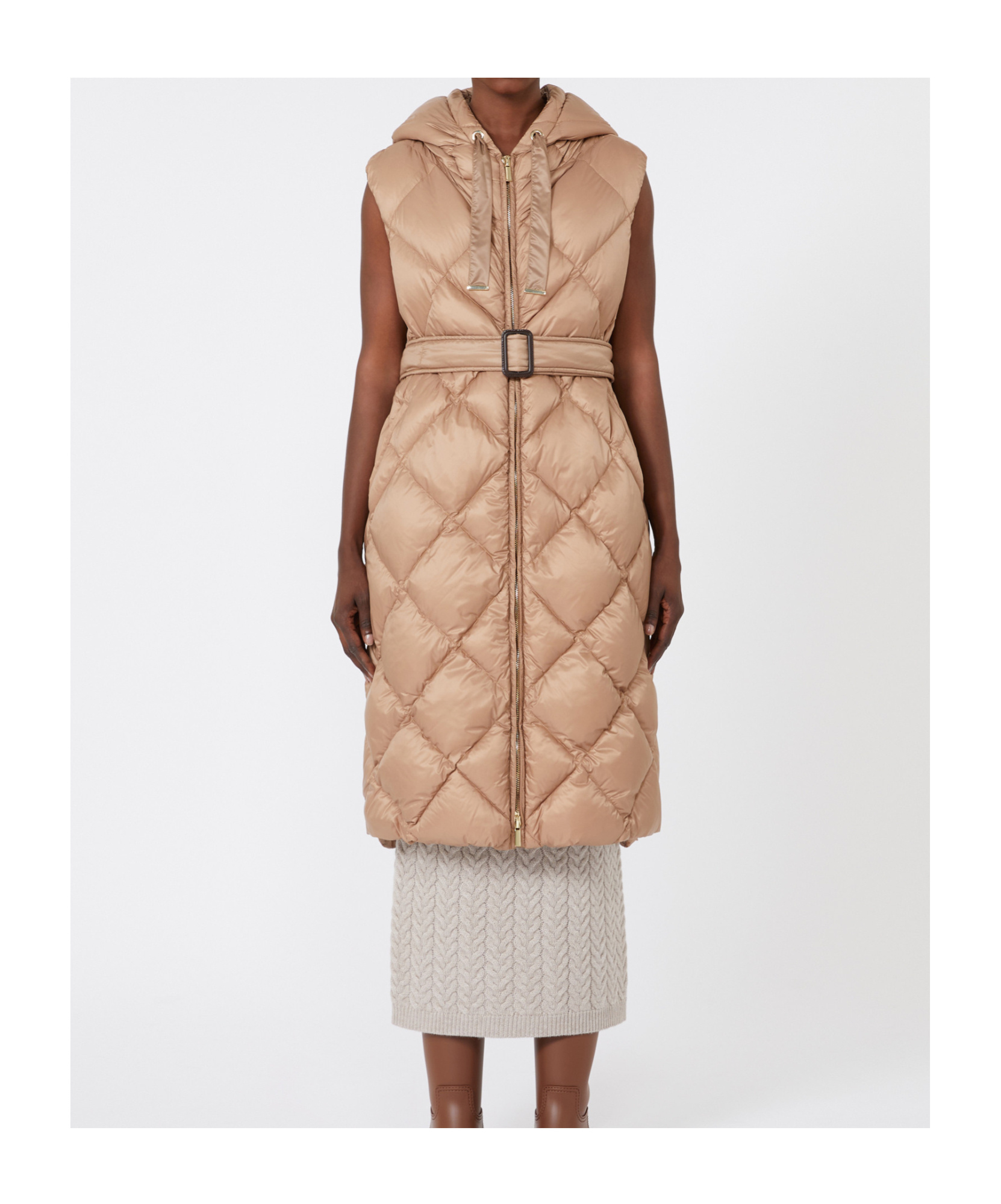 Max Mara The Cube Tregil Padded Gilet In Nude