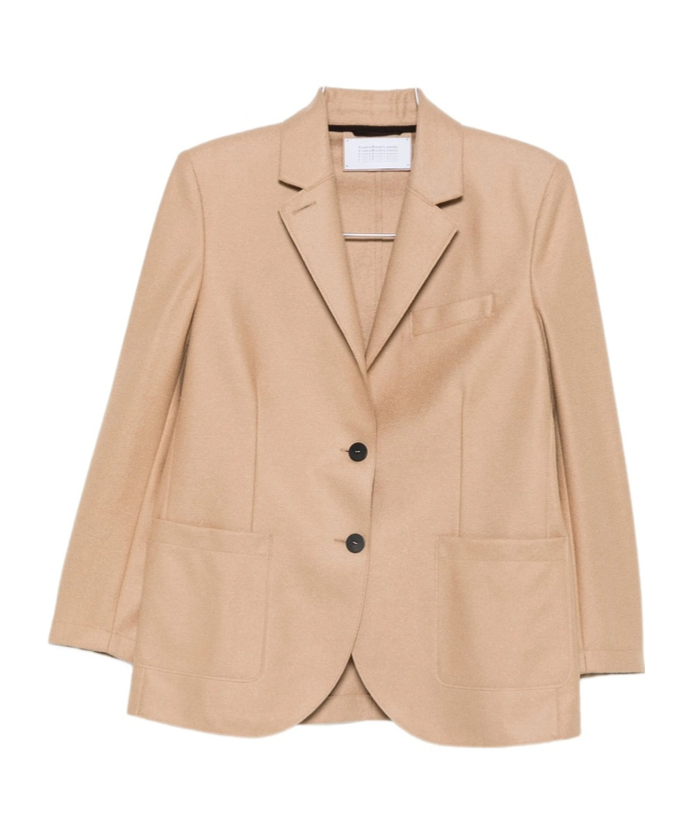 Harris Wharf London Patch-pocket Buttoned Blazer In Neutral