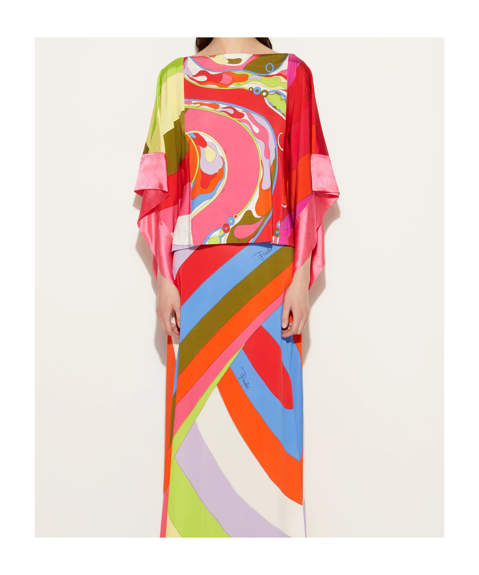 Pucci Orchidee-print Kaftan In Multi