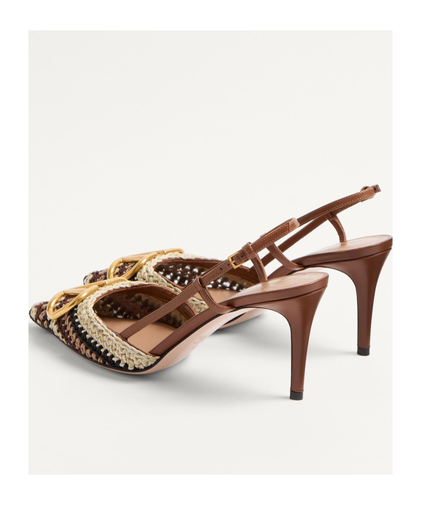 Valentino Vlogo Signature Slingback Pumps In Brown