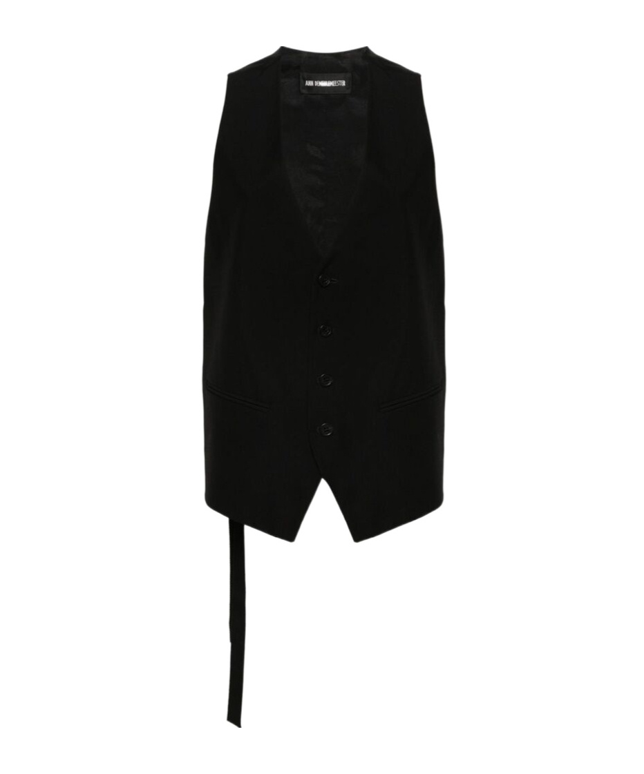 Ann Demeulemeester Asymmetric-hem Waistcoat In Black
