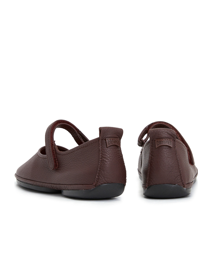Camper Right Leather Ballerina Shoes In Black