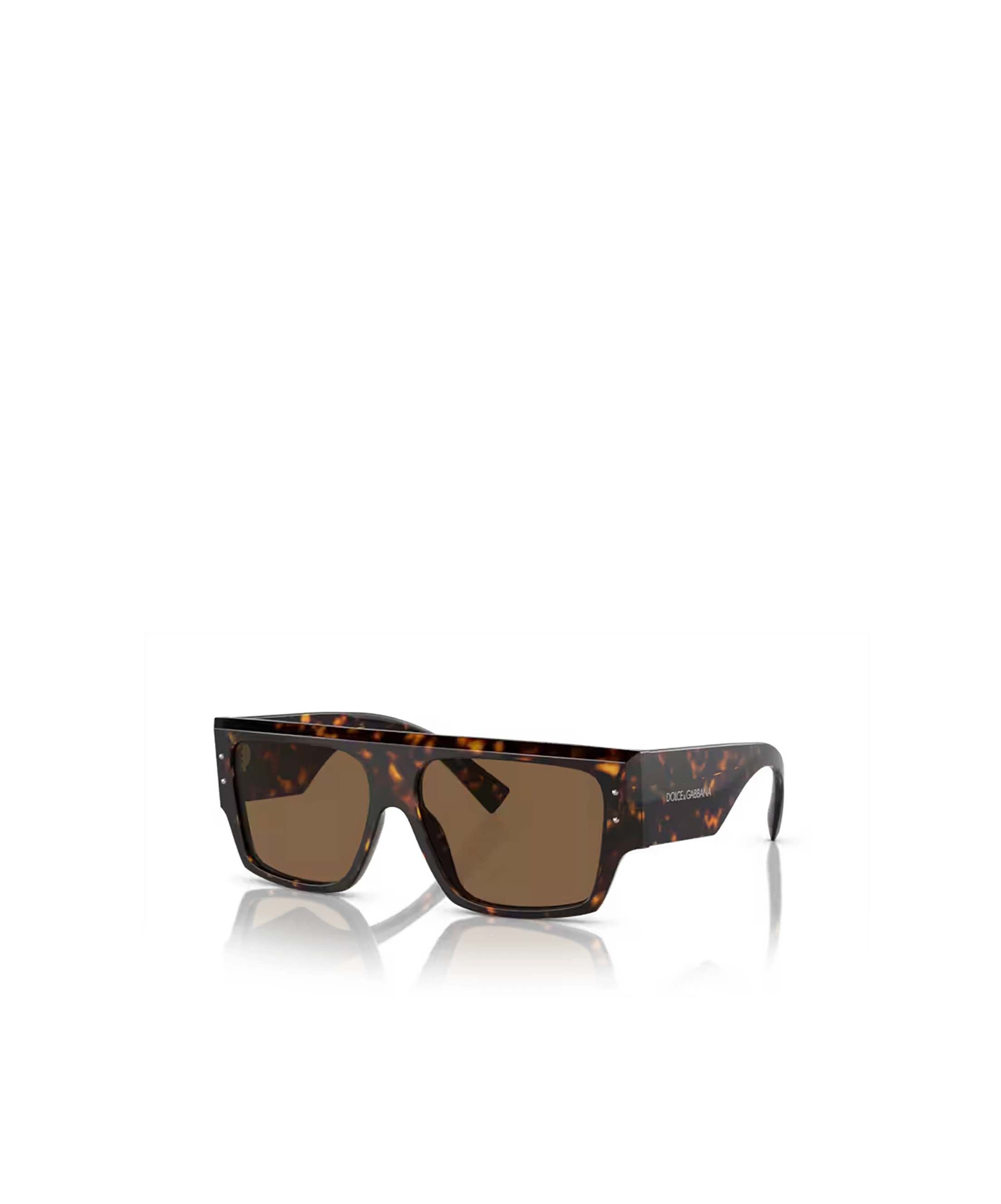 Dolce & Gabbana Tortoiseshell Rectangle-frame Sunglasses In Havana