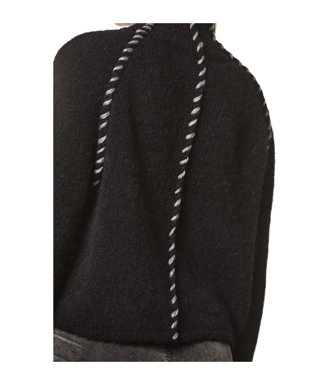 Thom Krom High-neck Braided-detail Sweater In Black