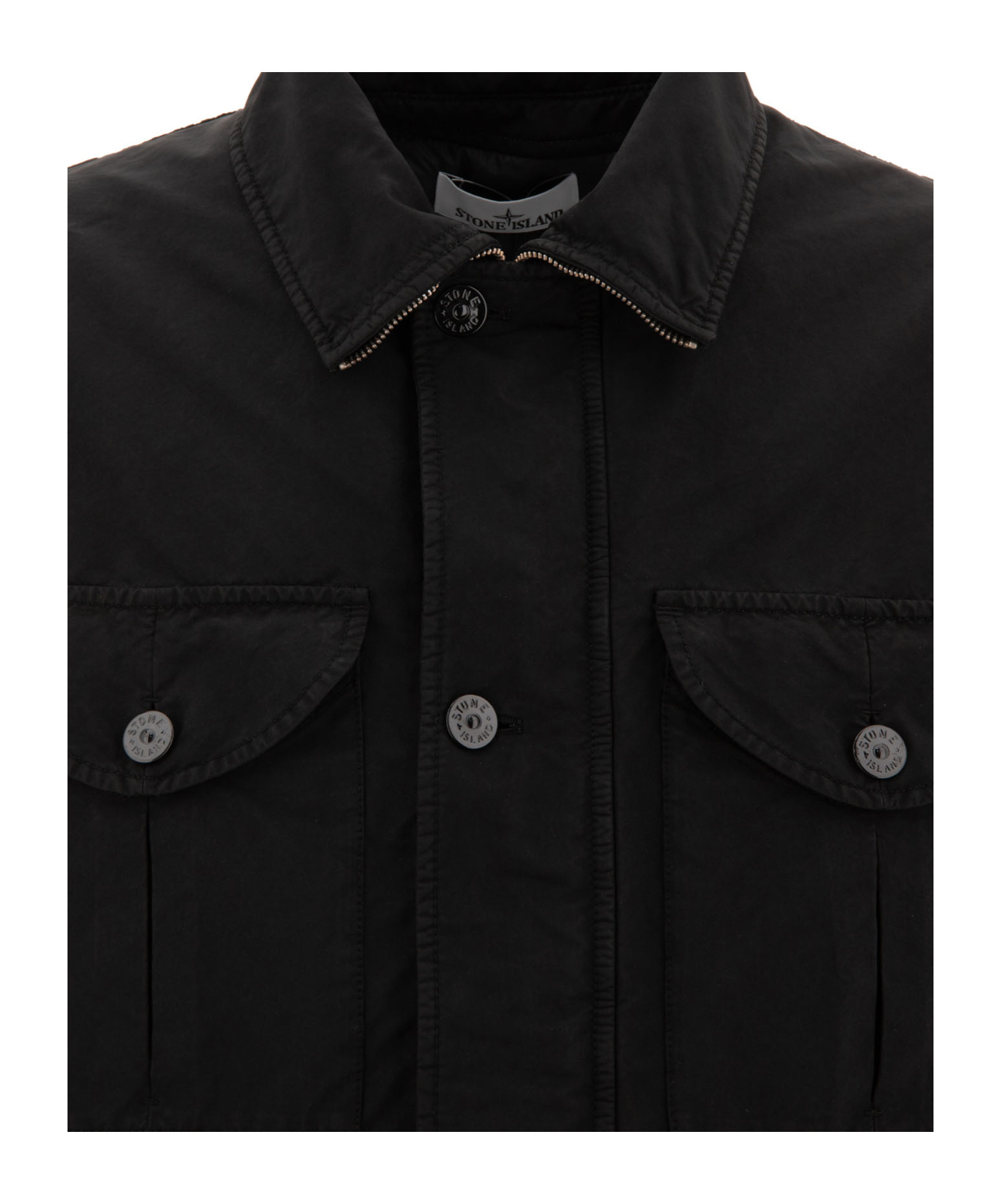 Stone Island Multi-pocket Casual Cotton Clothes In Black