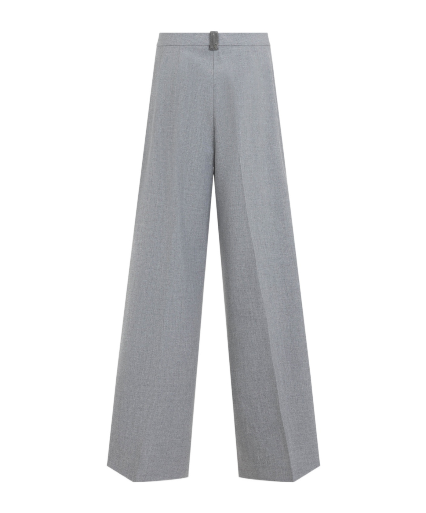 Fabiana Filippi Wide-leg Trousers With Clean Waistband And Subtle Pleats