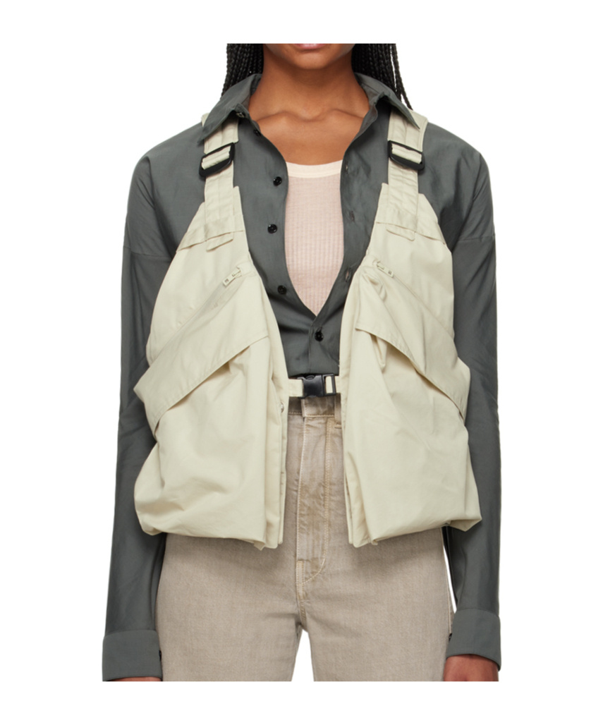 Lemaire Multipocket Vest In White