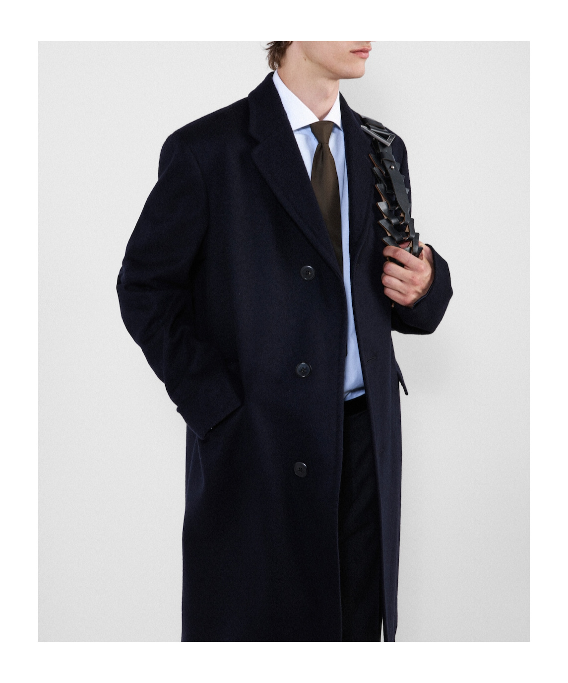 Prada Single-breasted Wool Coat In Blue