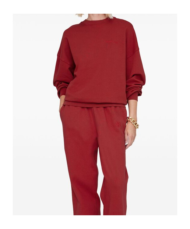 Shop Anine Bing Miles Sweatshirt In Red